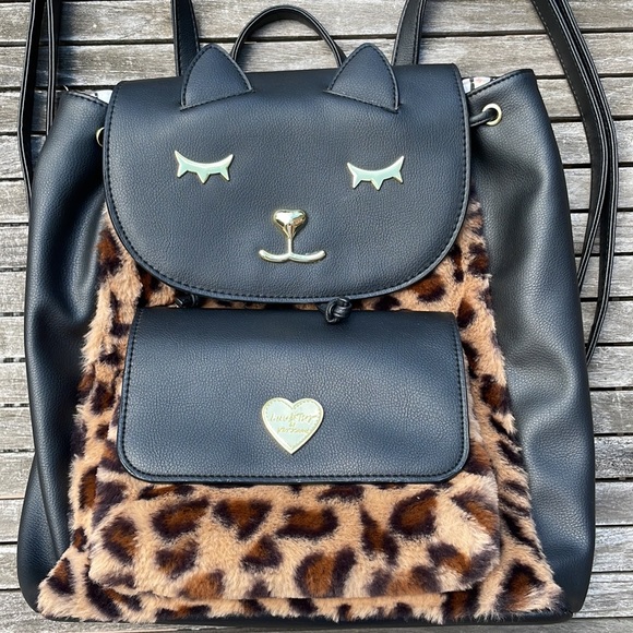 Betsey Johnson Leopard Backpack EUC - Picture 2 of 13